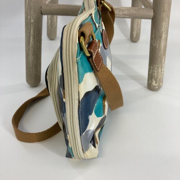FOSSIL SMALL COATTED CANVAS BLUEPRINT CROSSBODY BAG (ASIS) - Picture 6 of 16